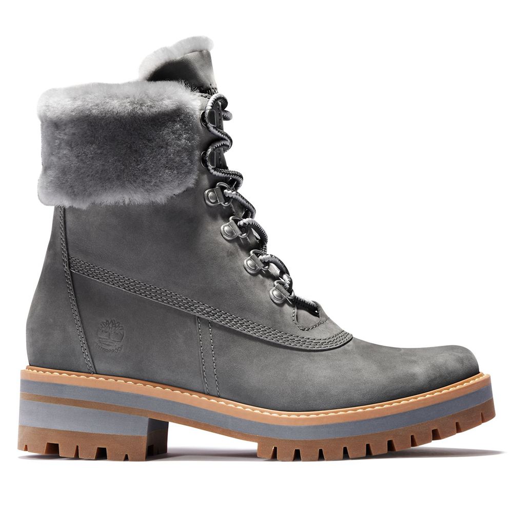 Bocanci 6-Inch Timberland Dama Gri - Courmayeur Valley Waterproof - Romania - AJCYNX347